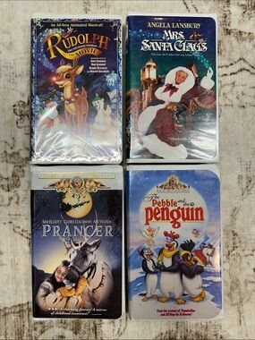 Vintage Holiday & Kids VHS Movie Lot - Bundle of 4 Tapes